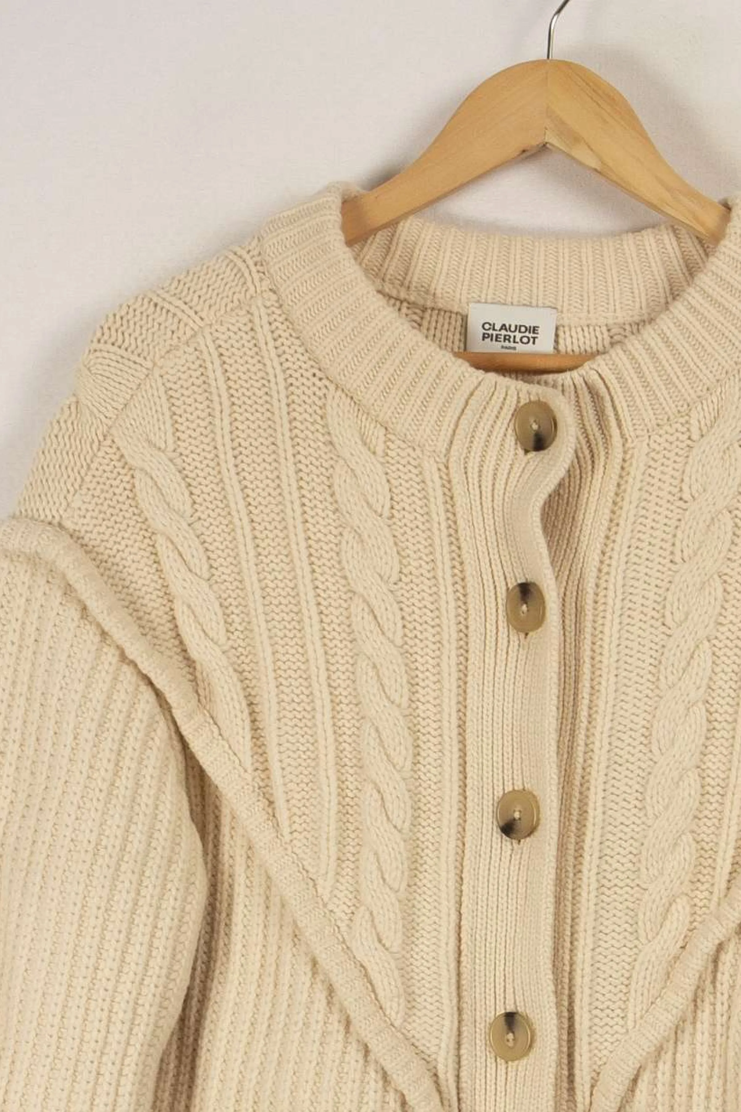 Claudie Pierlot Des Pièces Pour Être Au Chaud | Mailles<Cardigan - Taille S/36 Beige