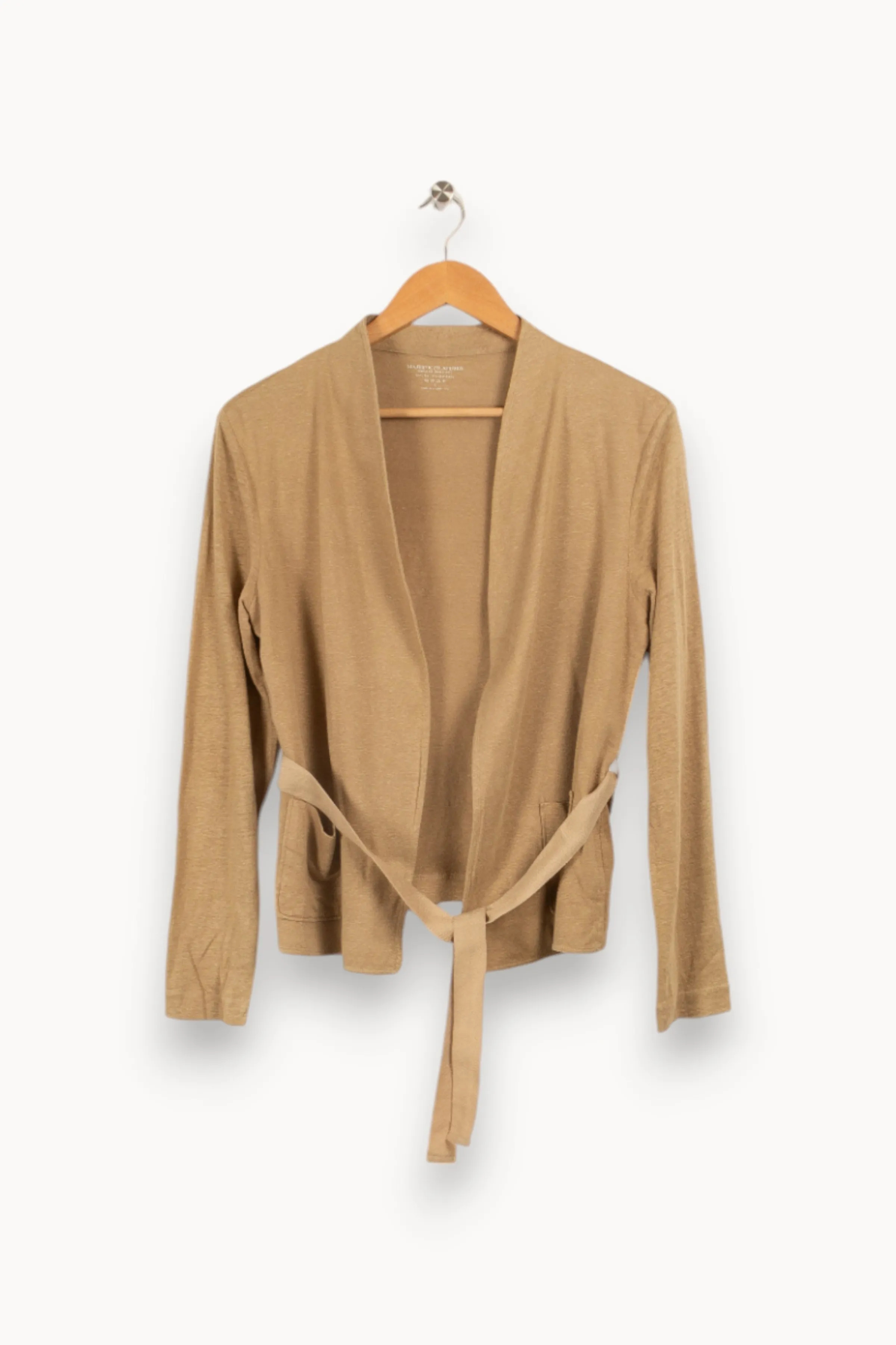 Majestic Filatures Mailles | Pulls & Cardigans<Cardigan foncé - Taille M/38 Beige