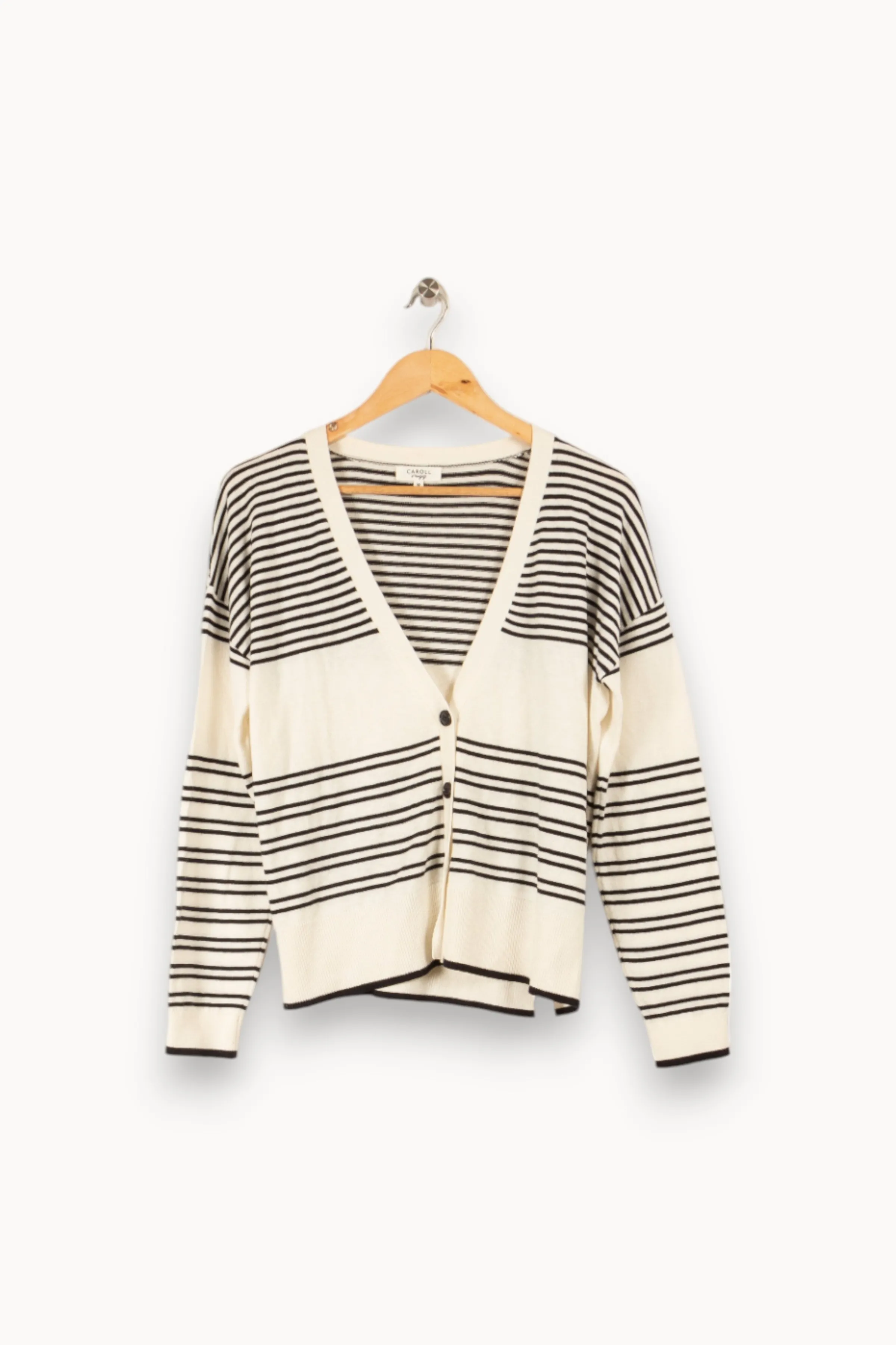 Caroll Mailles | Pulls & Cardigans<Cardigan blanc et noir - Taille M/38 Multicolore