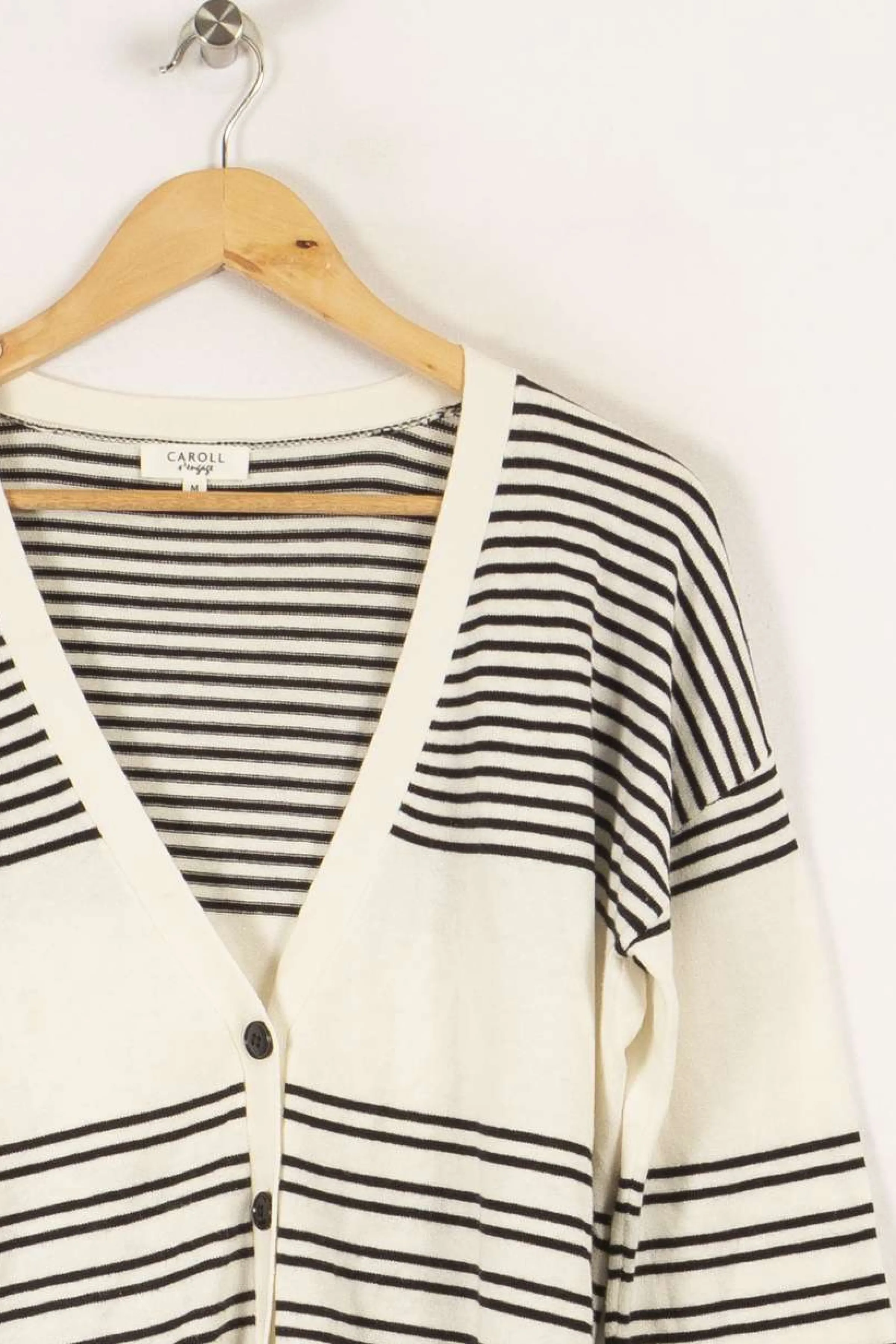 Caroll Mailles | Pulls & Cardigans<Cardigan blanc et noir - Taille M/38 Multicolore