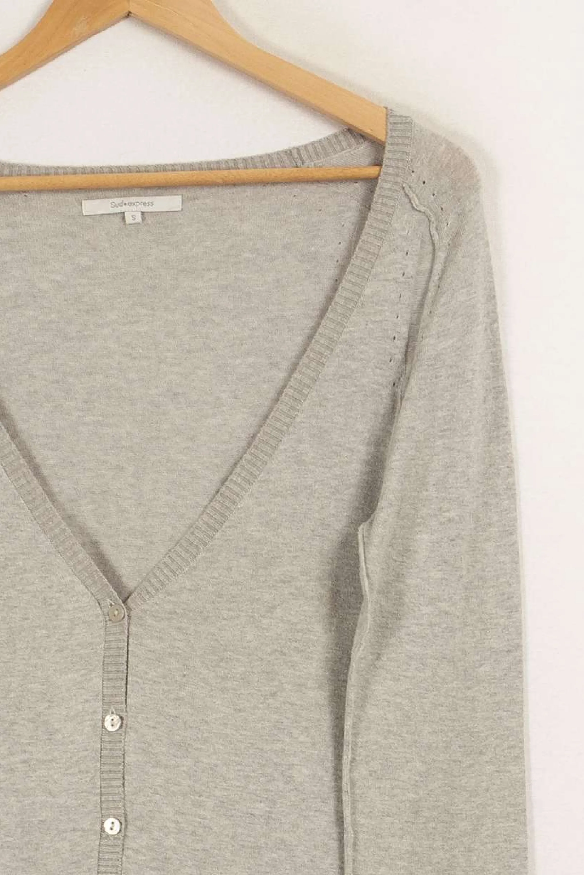 Sud express Mailles | Pulls & Cardigans<Cardigan léger - Taille S/36 Gris