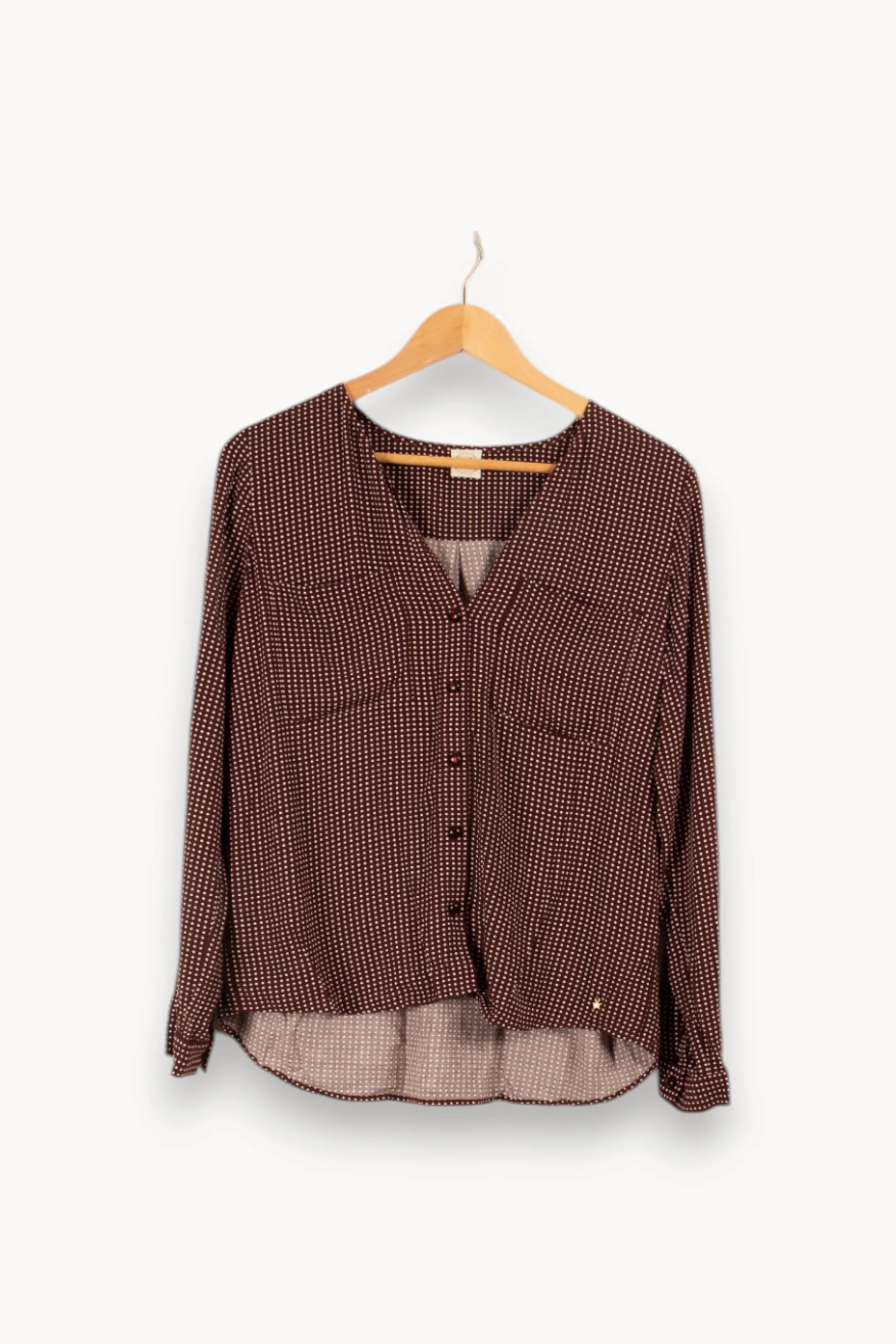 Des petits hauts Chemises<Chemise à pois - Taille M/38 Marron