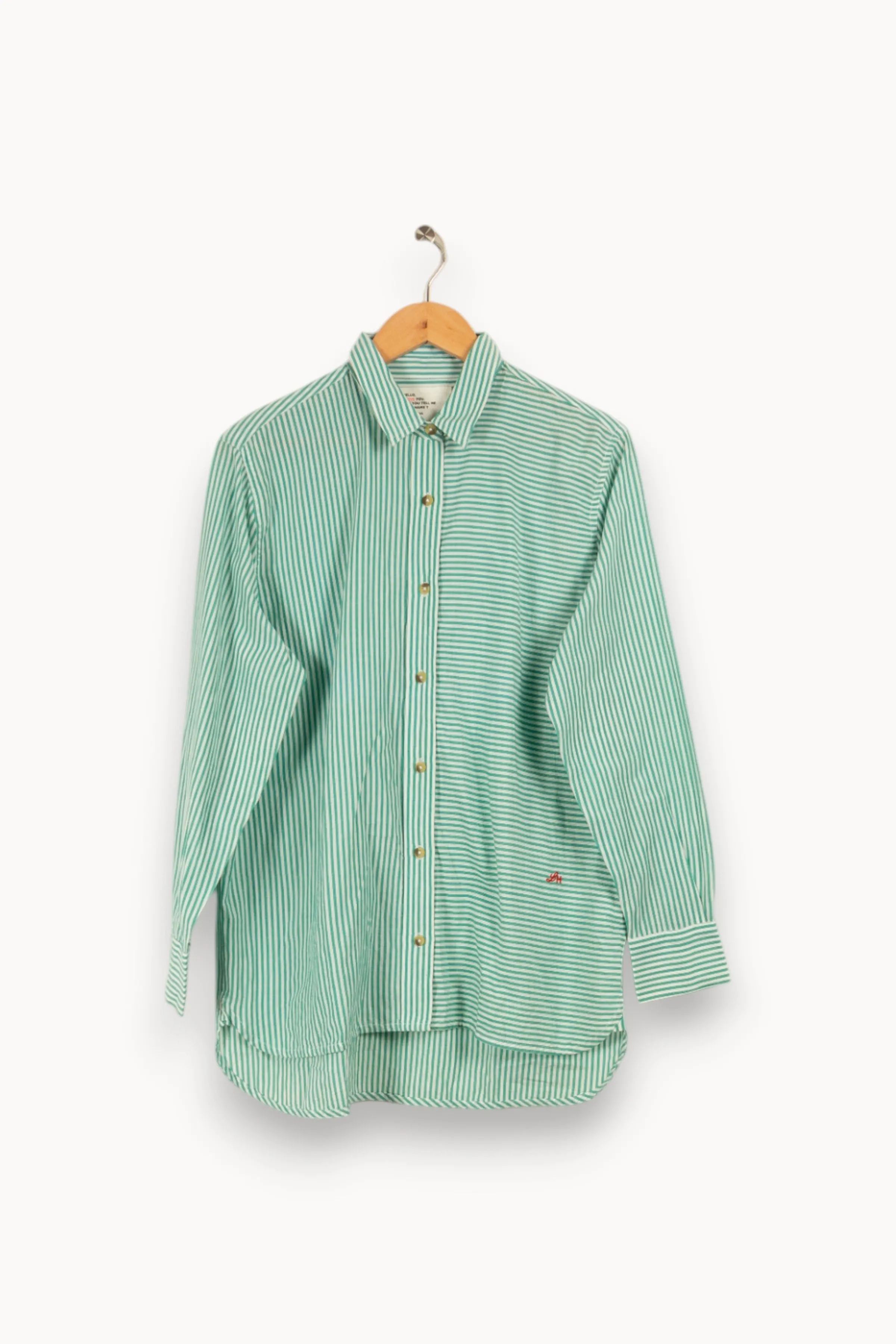 Léon & Harper Chemises<Chemise rayée e - Taille S/36 Vert