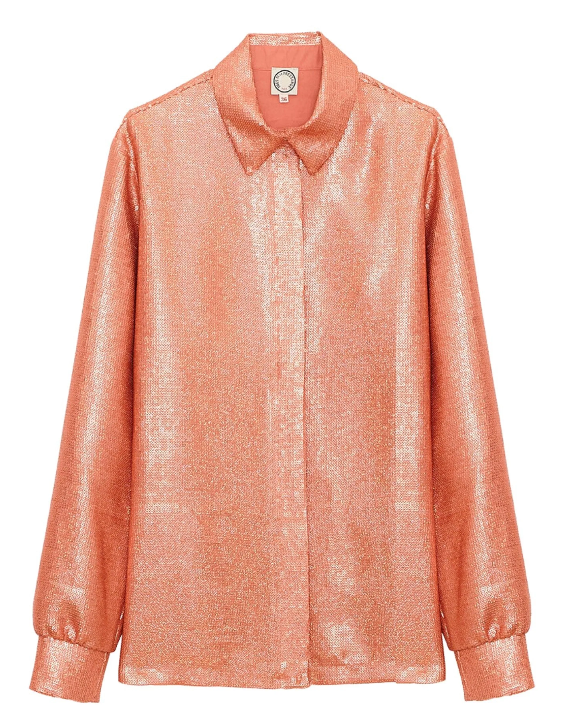 Ines de la Fressange Paris Chemises<Chemise Tosca à sequins - 36 Rose