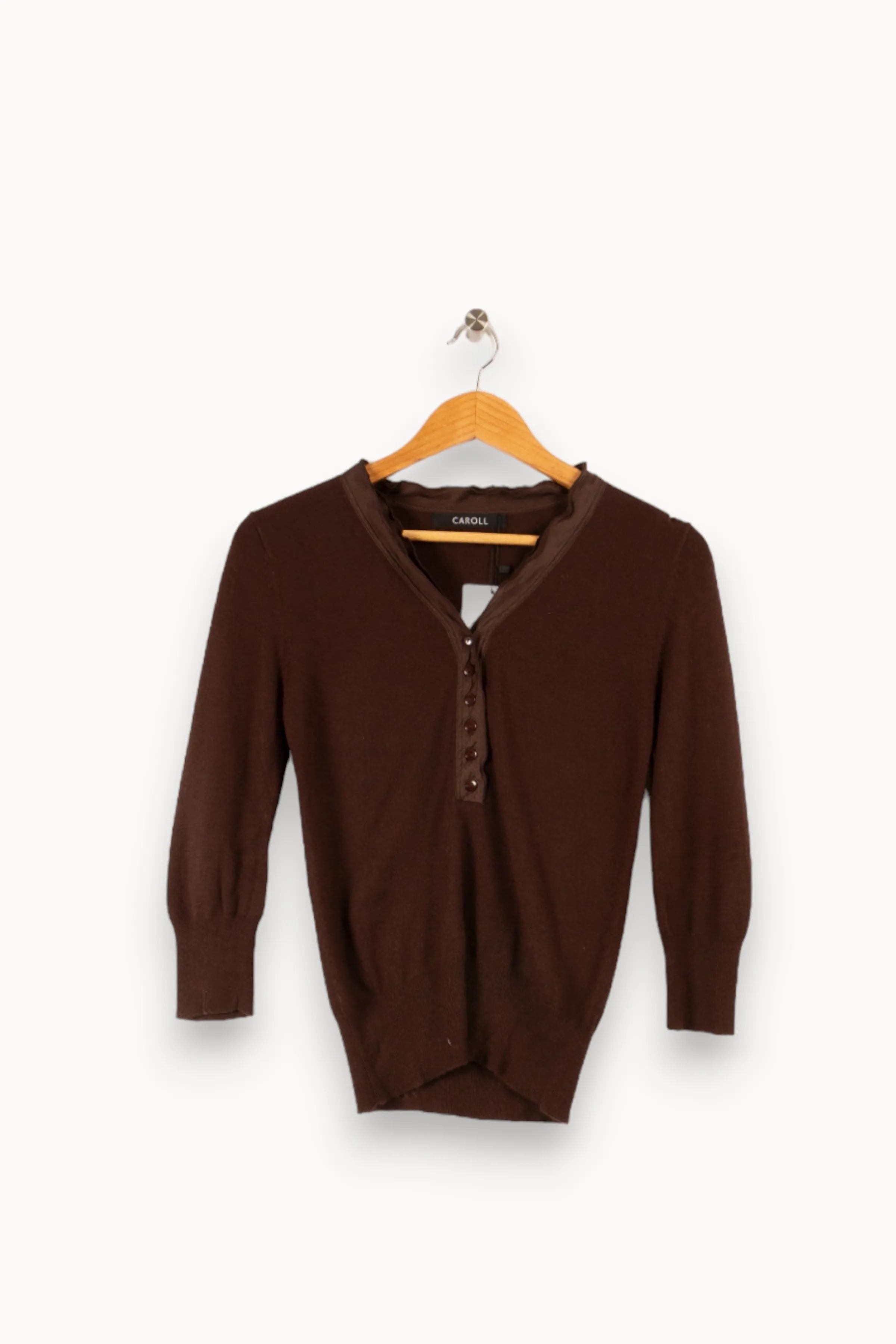 Caroll Mailles | Pulls & Cardigans<Gilet - S/36 Marron