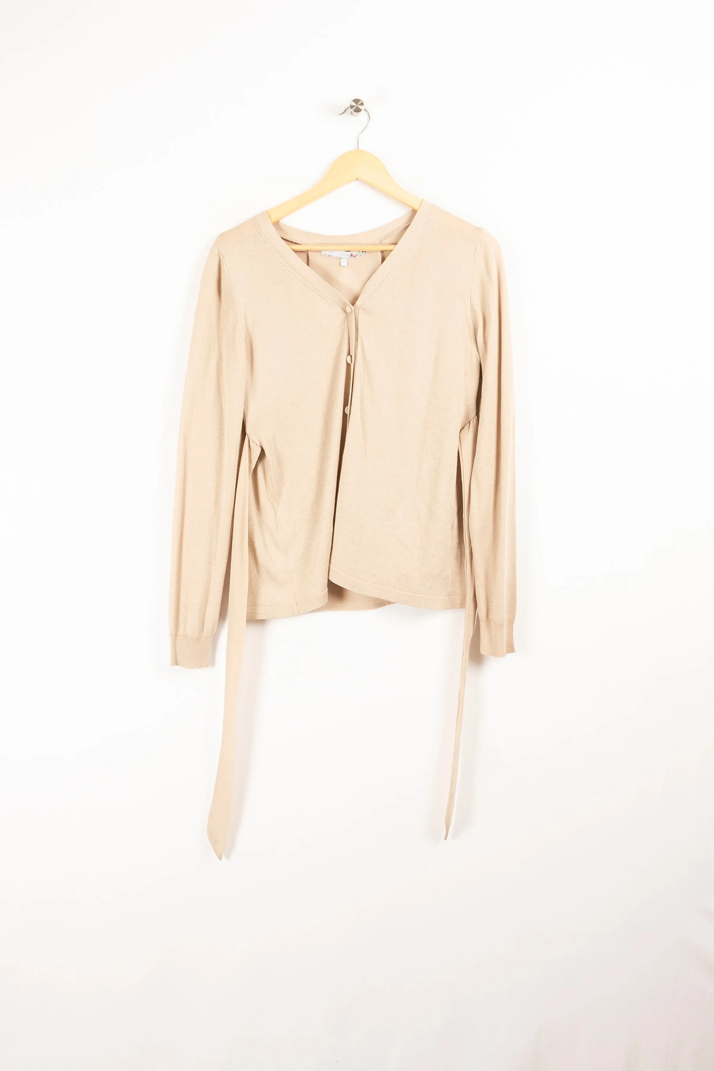 La Fée Maraboutée Mailles | Pulls & Cardigans<Gilet - S/36 Beige