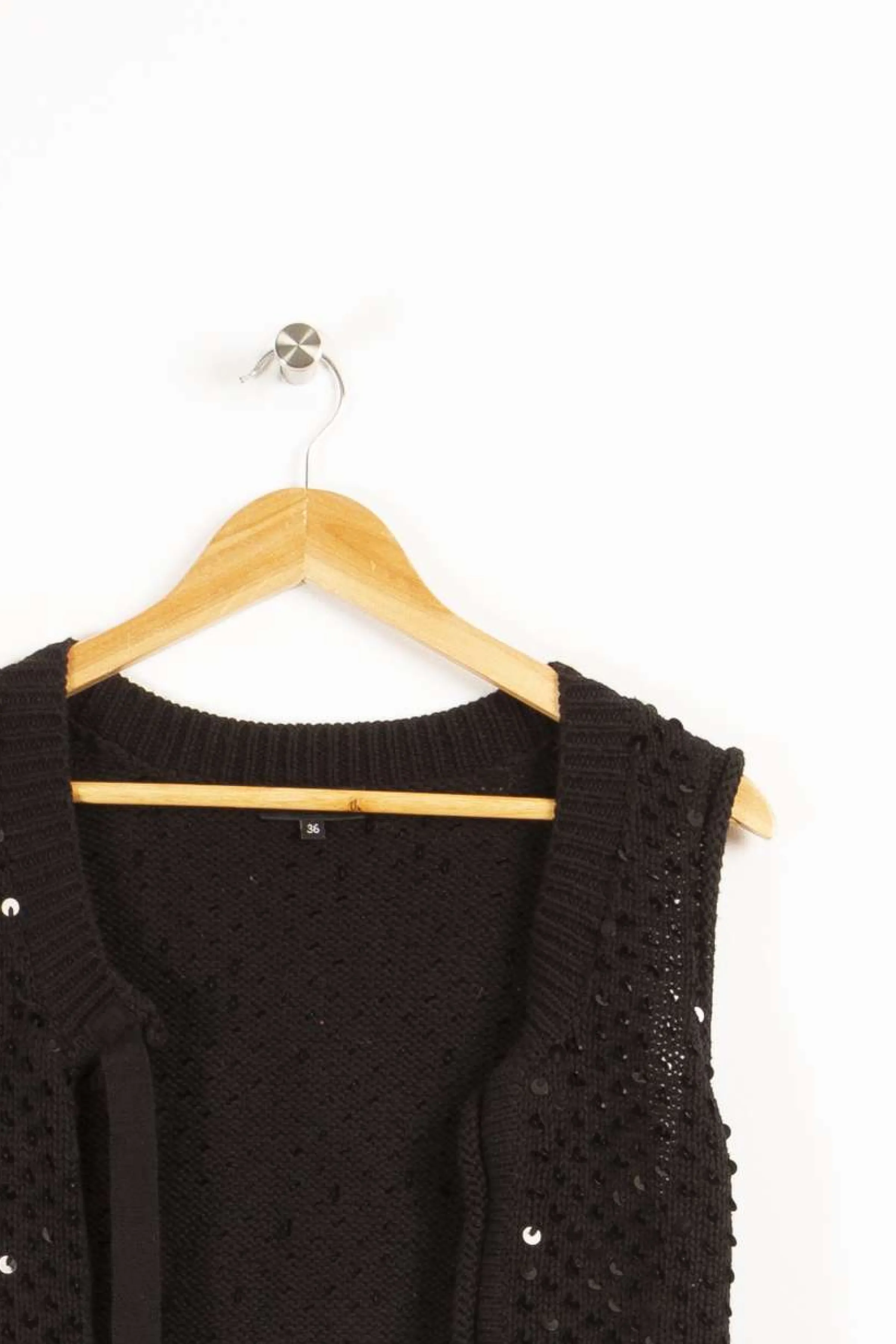 Caroll Mailles | Pulls & Cardigans<Gilet - Taille S/36 Noir