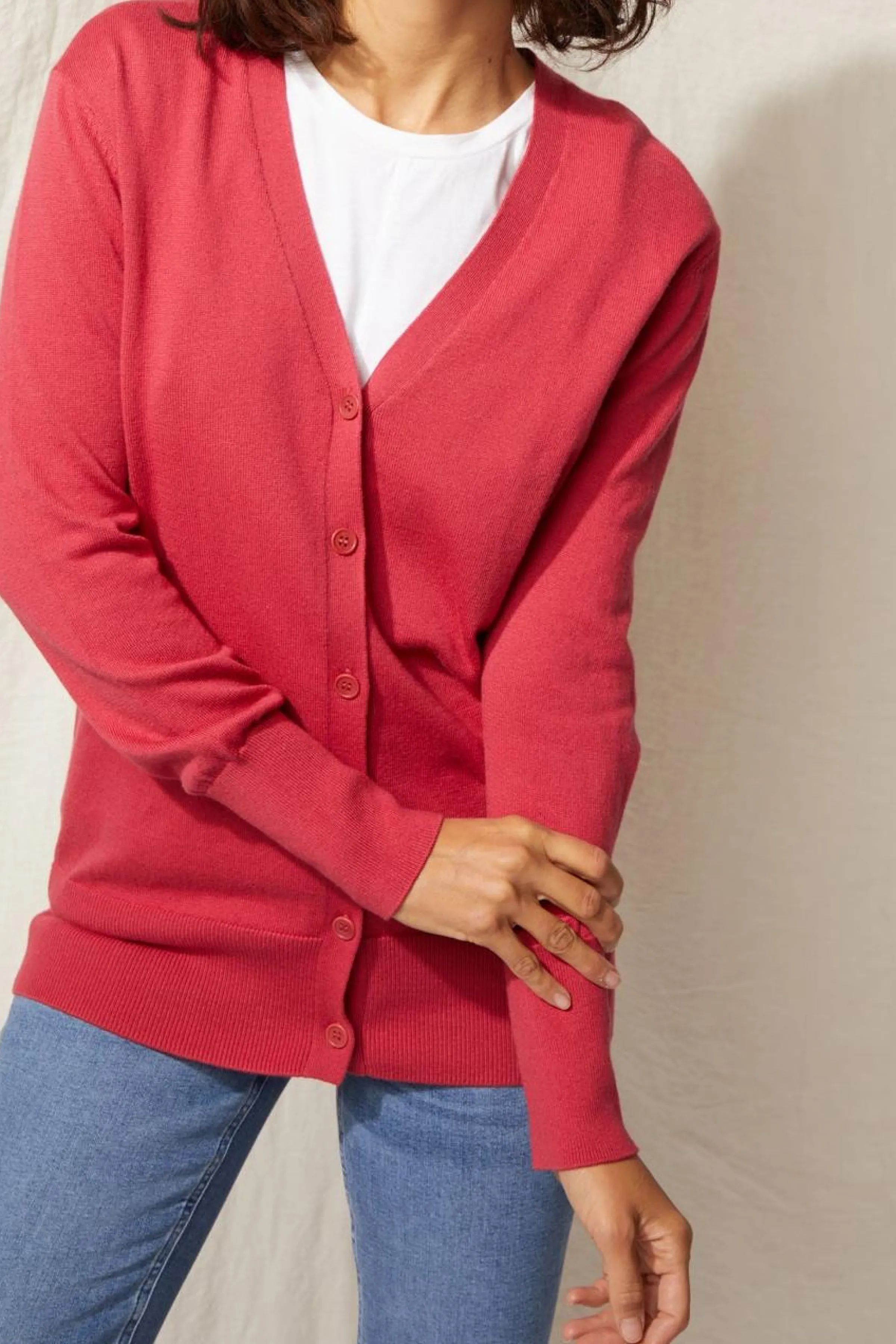 Ekyog Mailles | Pulls & Cardigans<Gilet Davu - Framboise - S Rouge