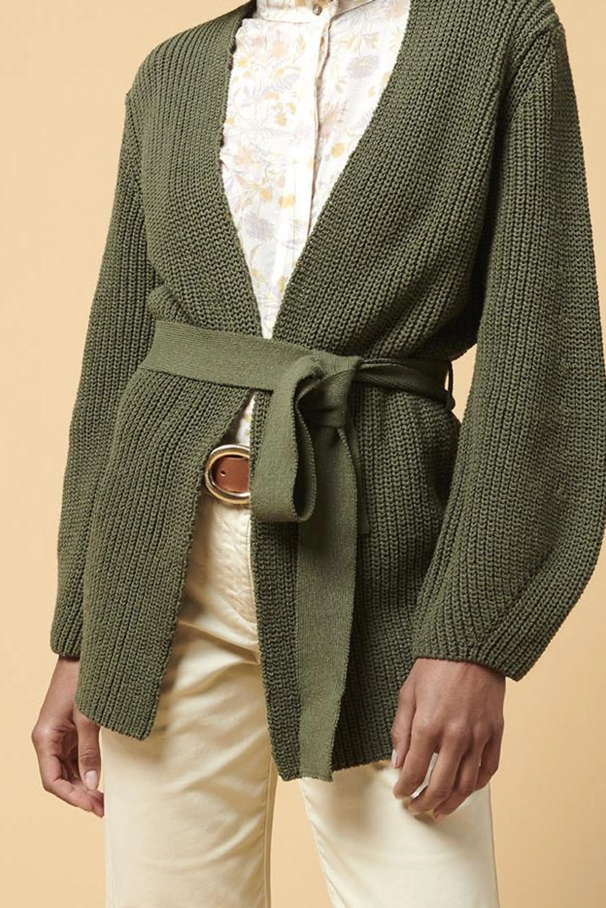 La Fée Maraboutée Mailles | Pulls & Cardigans<Gilet long - Taille XS/34 Vert