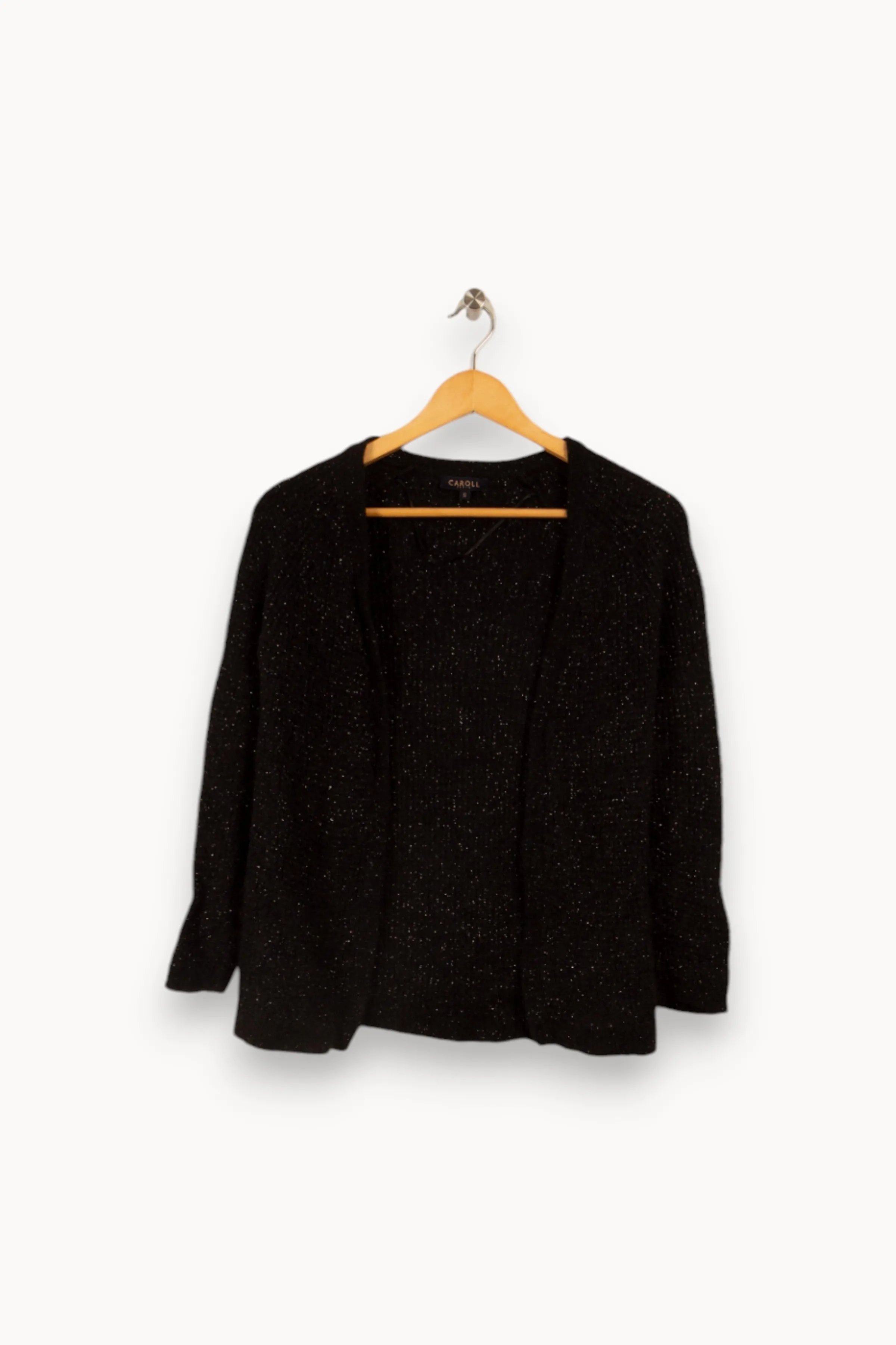 Caroll Mailles | Pulls & Cardigans<Gilet pailleté - Taille S/36 Noir