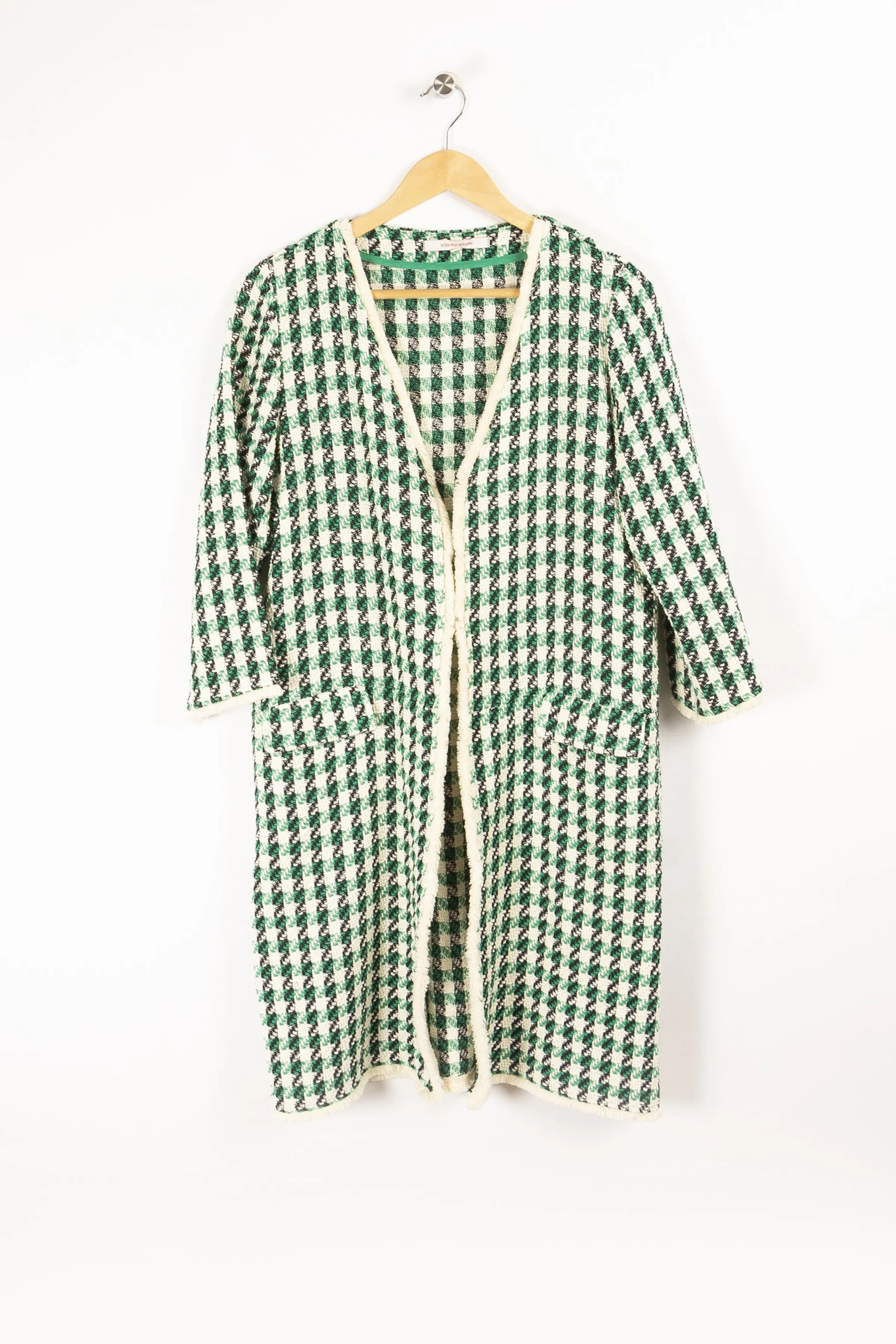 La Fée Maraboutée Vestes & Manteaux<Manteau pieds de coq - L/40 Vert