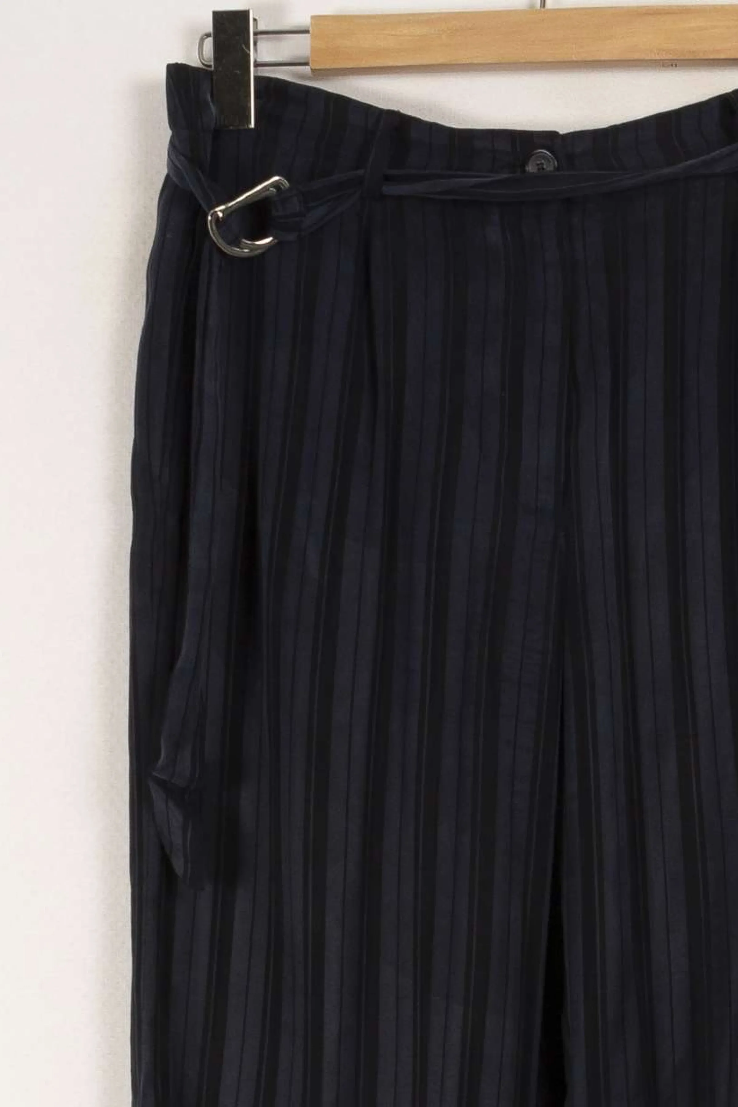 Gerard Darel Pantalons<Pantalon rayé - Taille L/40 Bleu