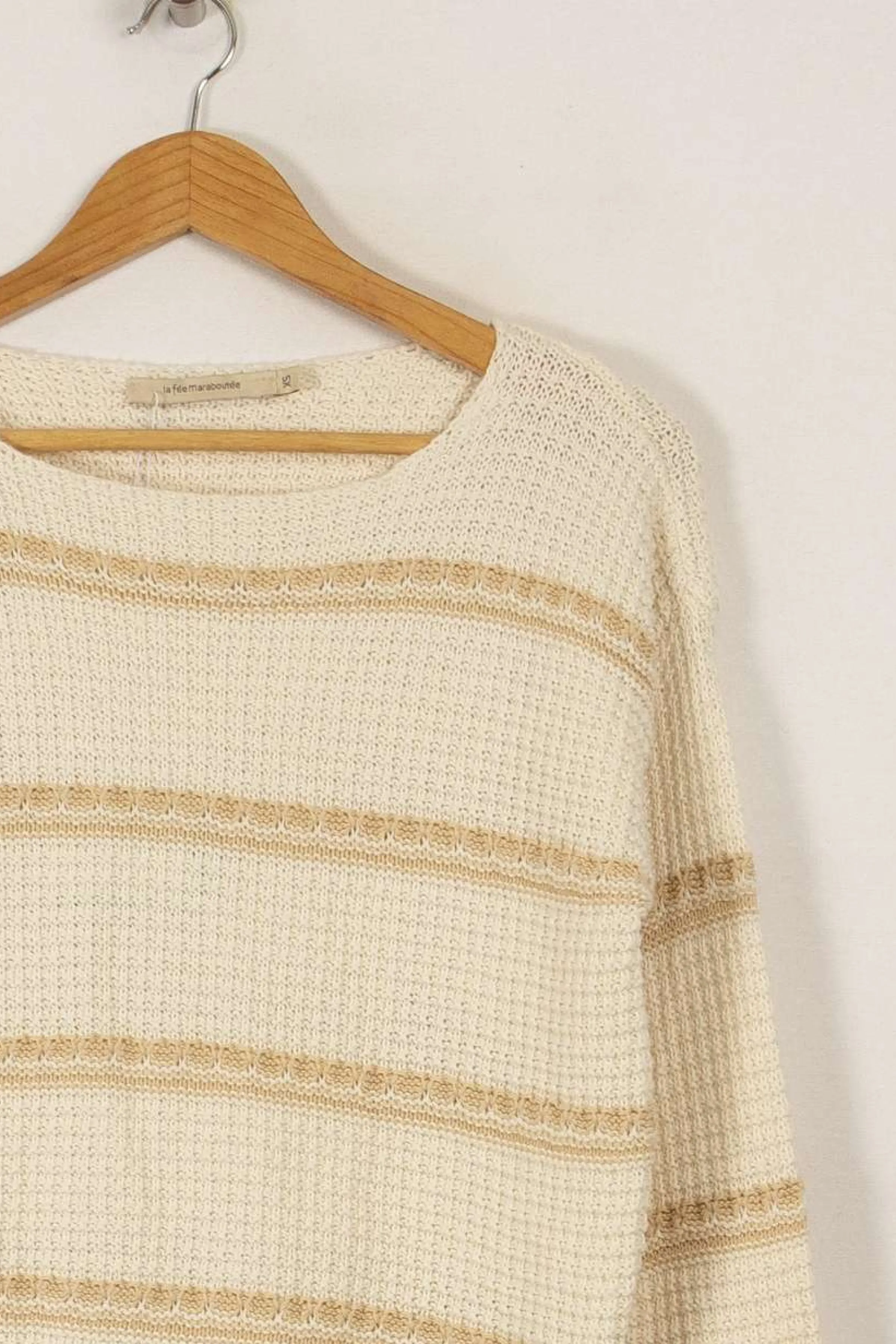 La Fée Maraboutée Mailles | Pulls & Cardigans<Pull - Taille XS/34 Beige