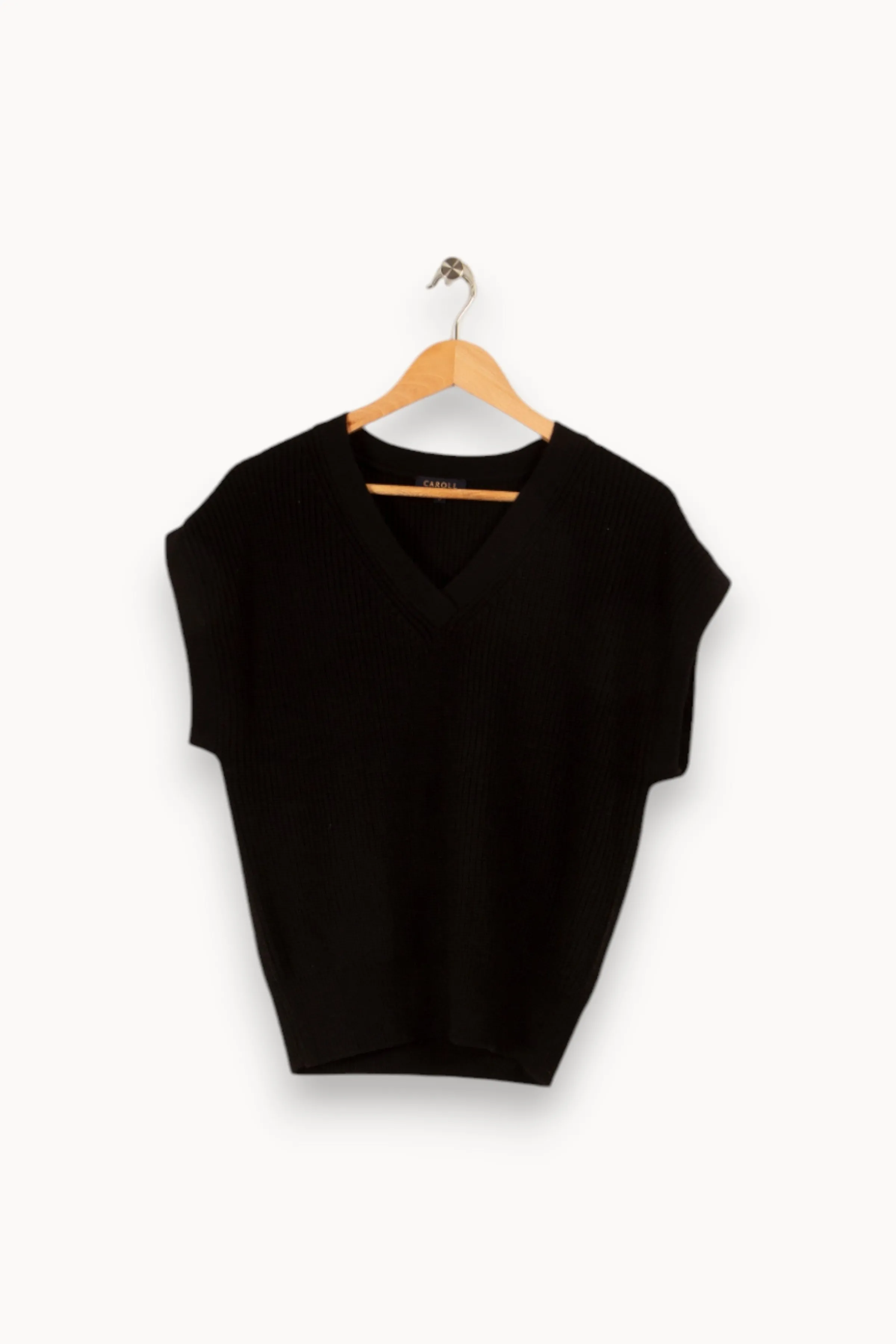 Caroll Mailles | Pulls & Cardigans<Pull en laine - Taille S/36 Noir