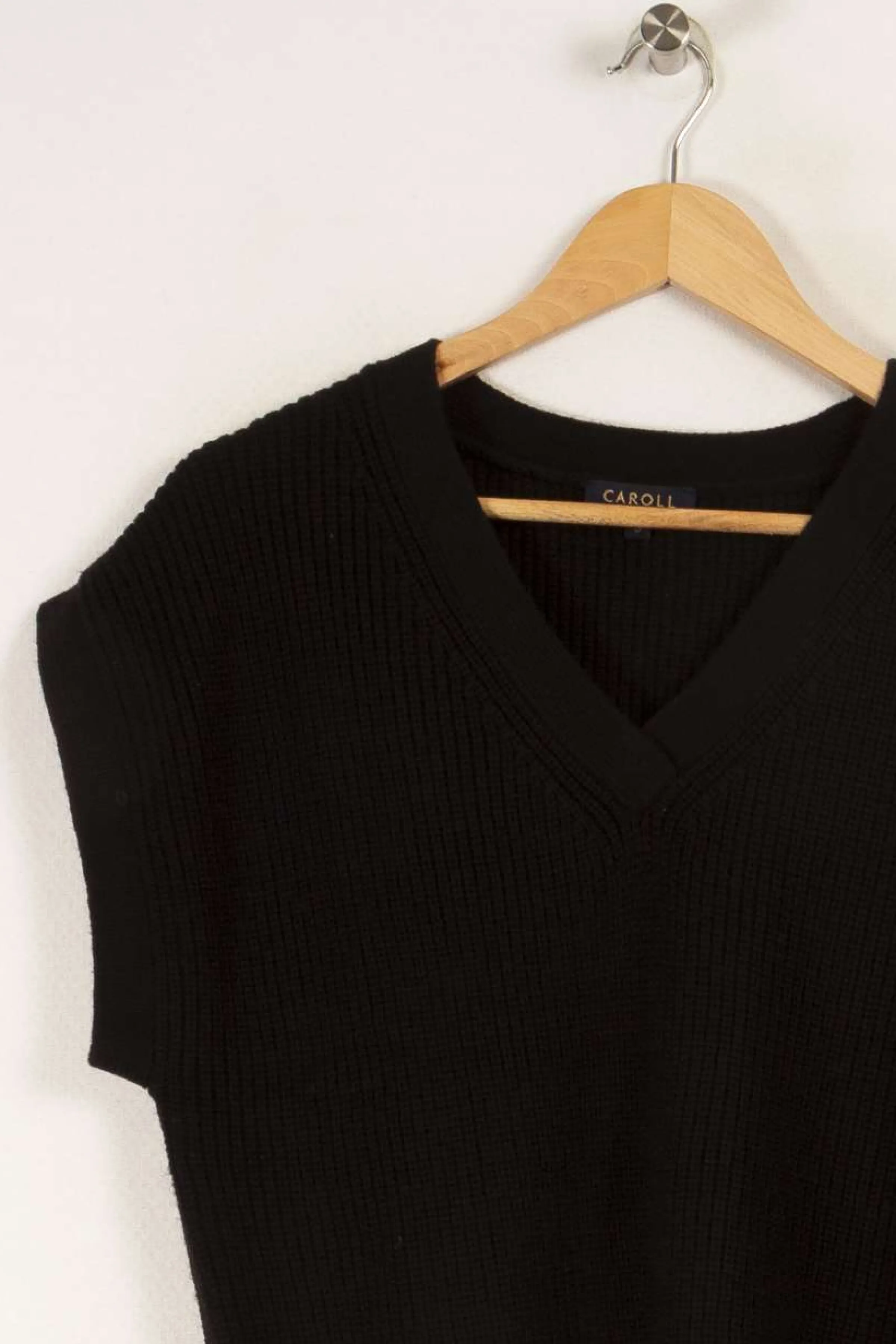 Caroll Mailles | Pulls & Cardigans<Pull en laine - Taille S/36 Noir