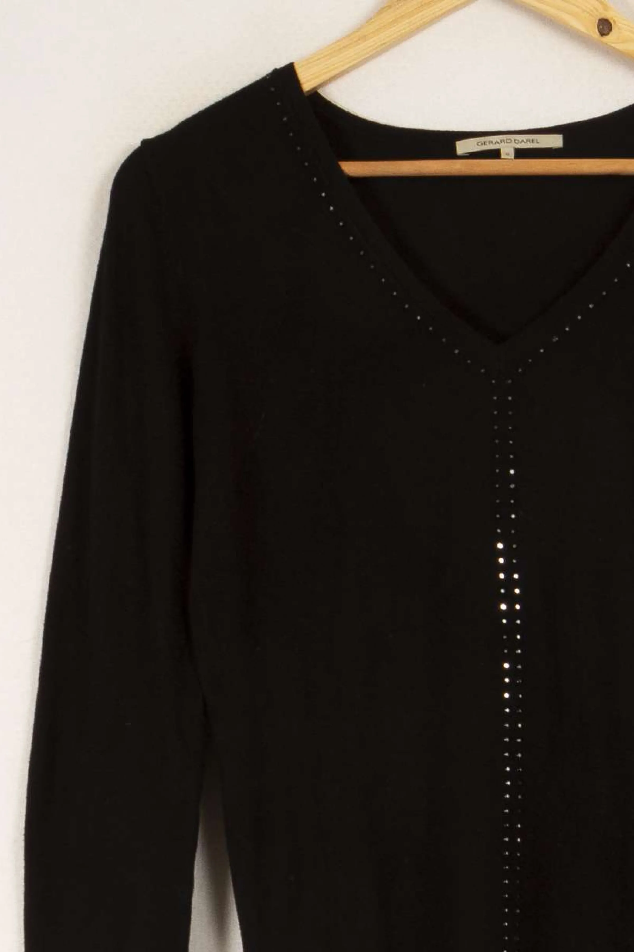 Gerard Darel Mailles | Pulls & Cardigans<Pull léger avec strass - Taille XS/34 Noir