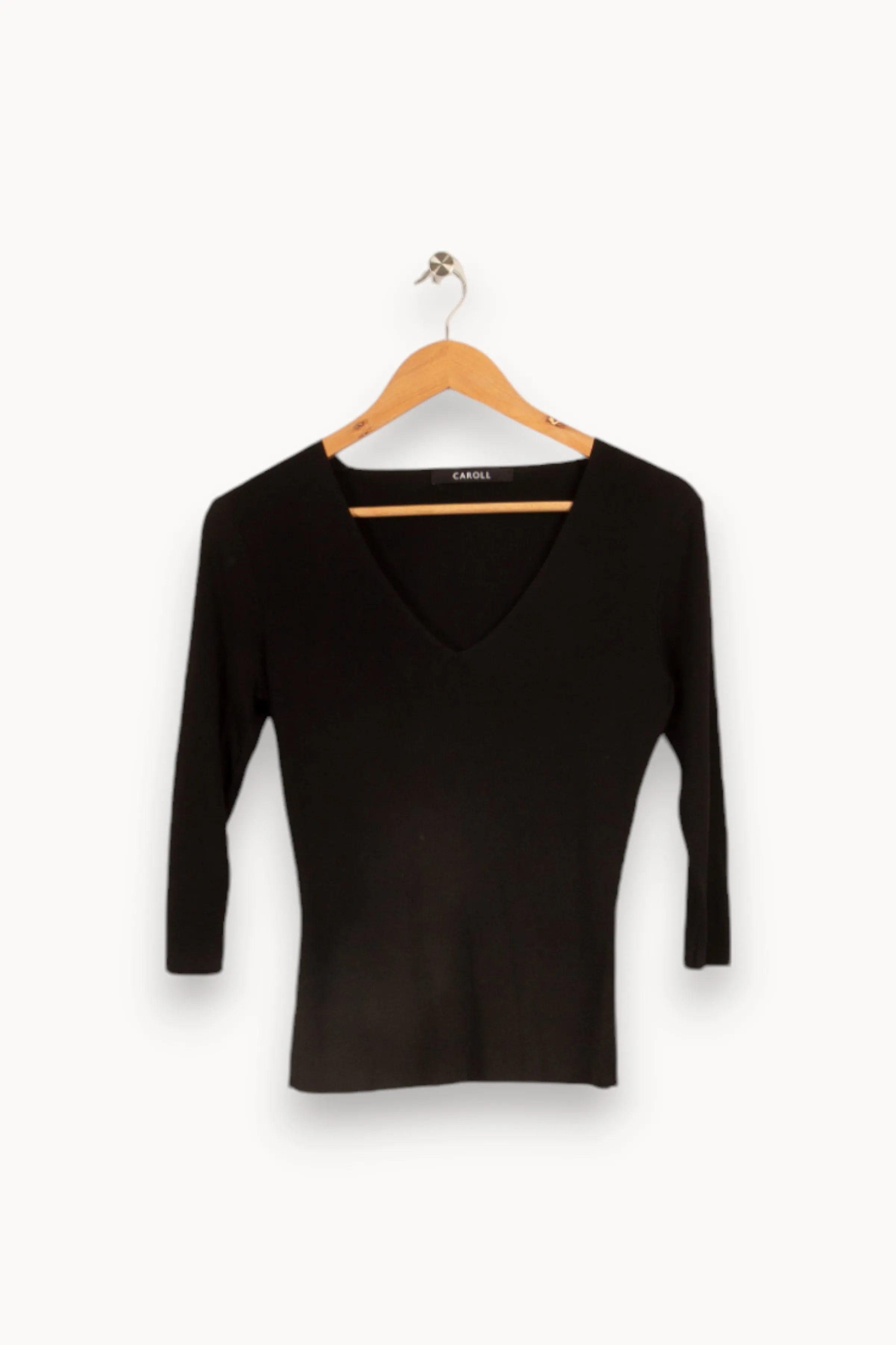 Caroll Mailles<Pull - Taille L/40 Noir