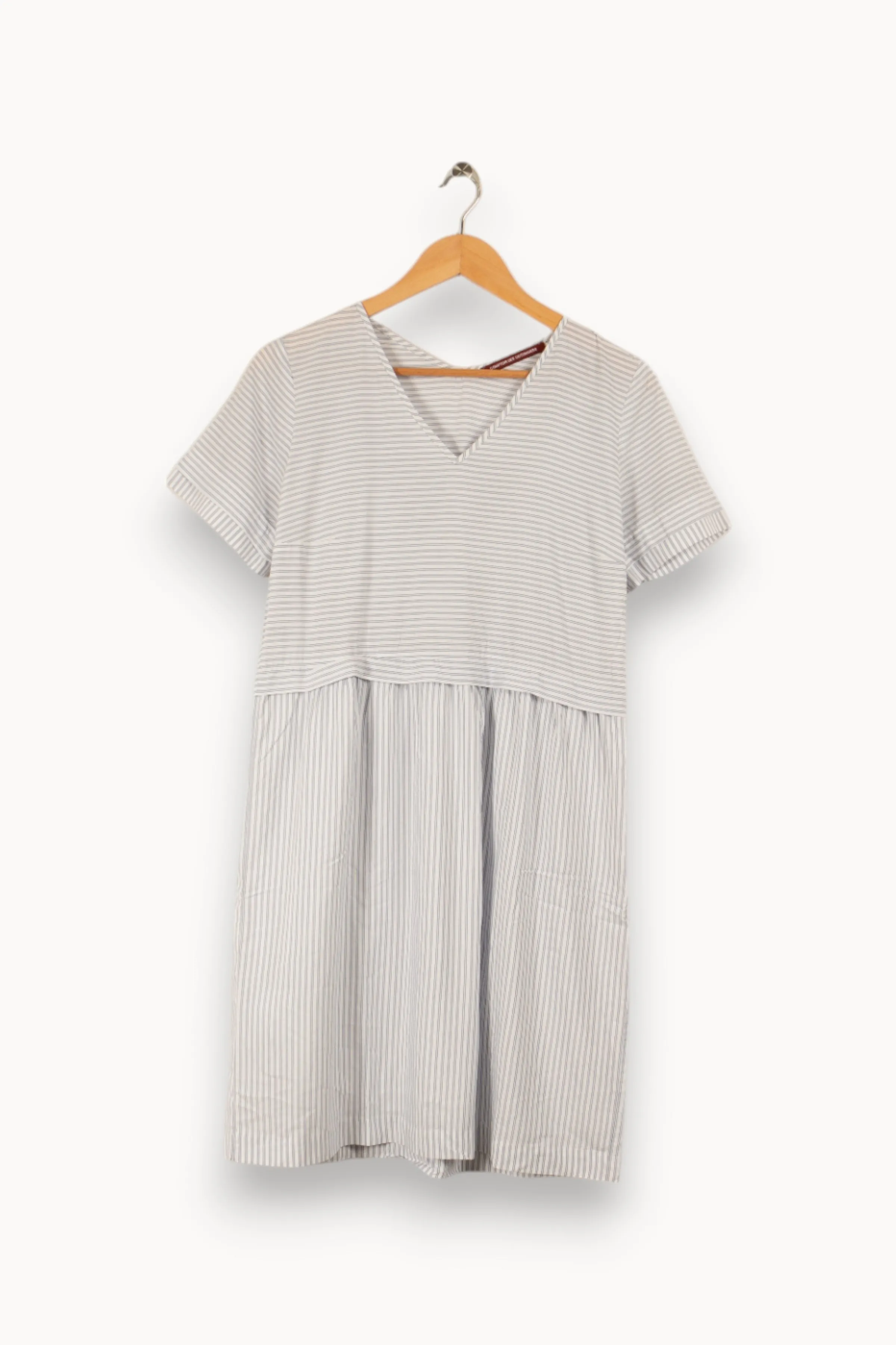 Comptoir des Cotonniers Robes<Robe he rayée - Taille S/36 Blanc