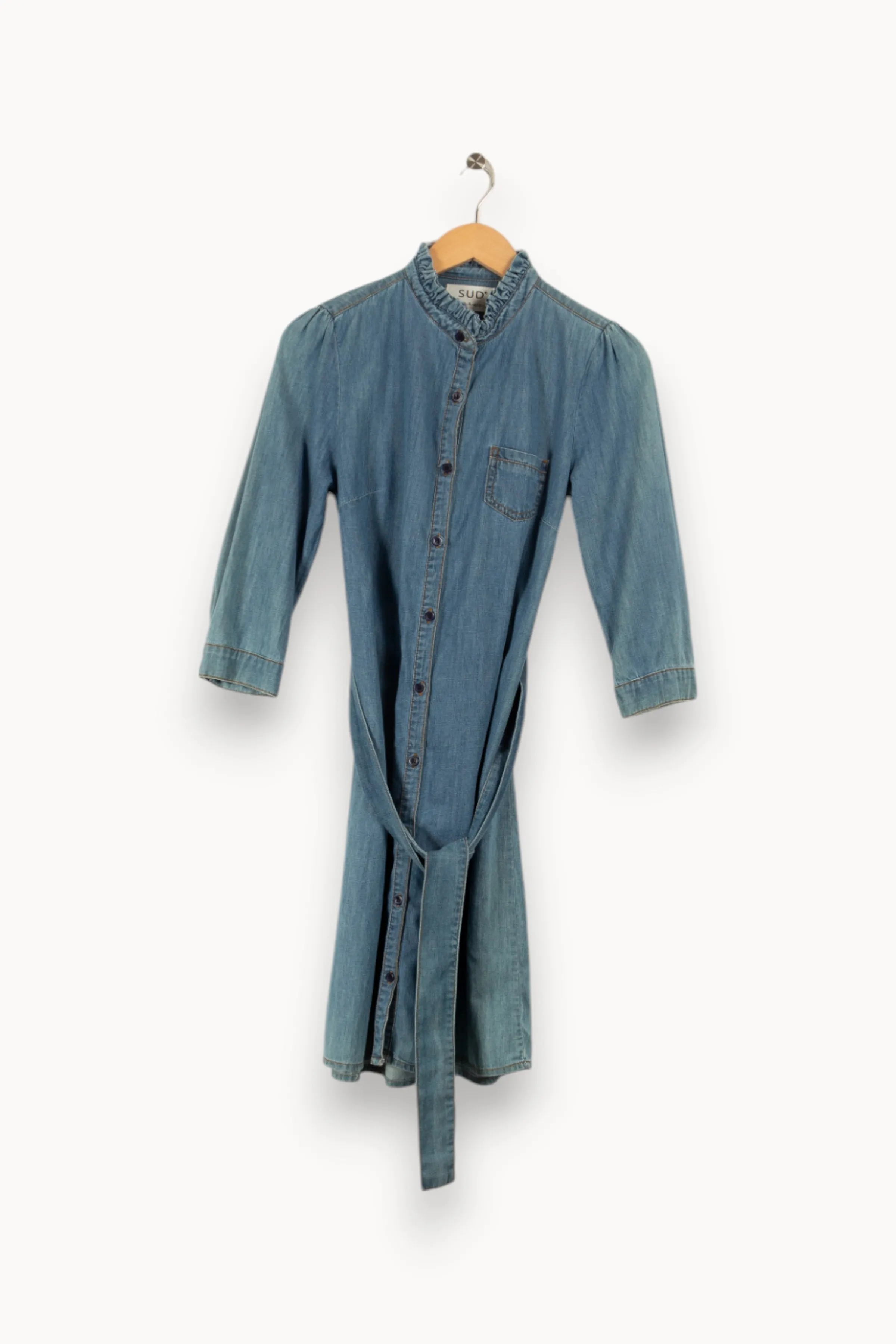 Sud express Robes<Robe en jean e - Taille XS/34 Bleu