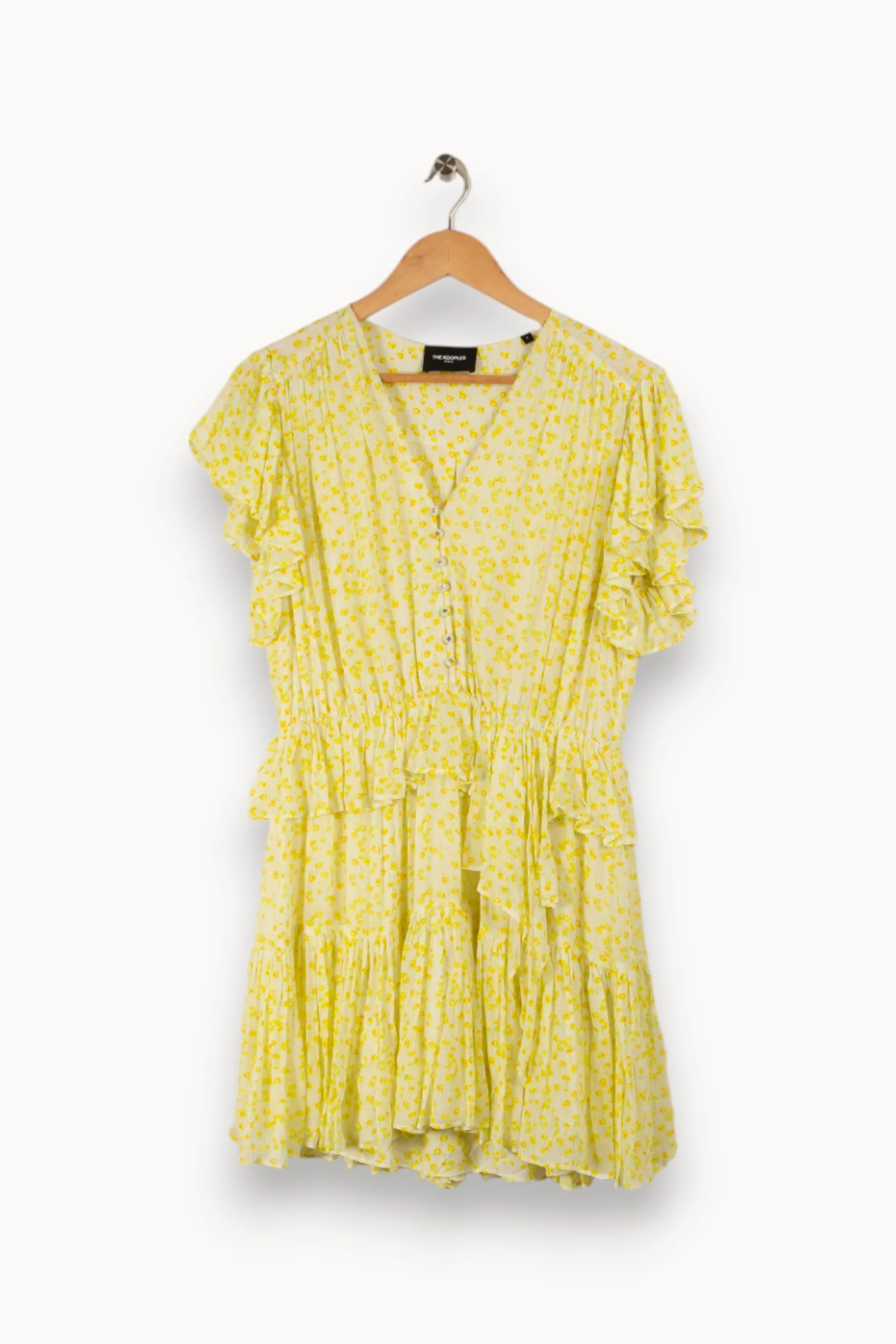 The Kooples Robes<Robe à fleurs - Taille M/38 Jaune