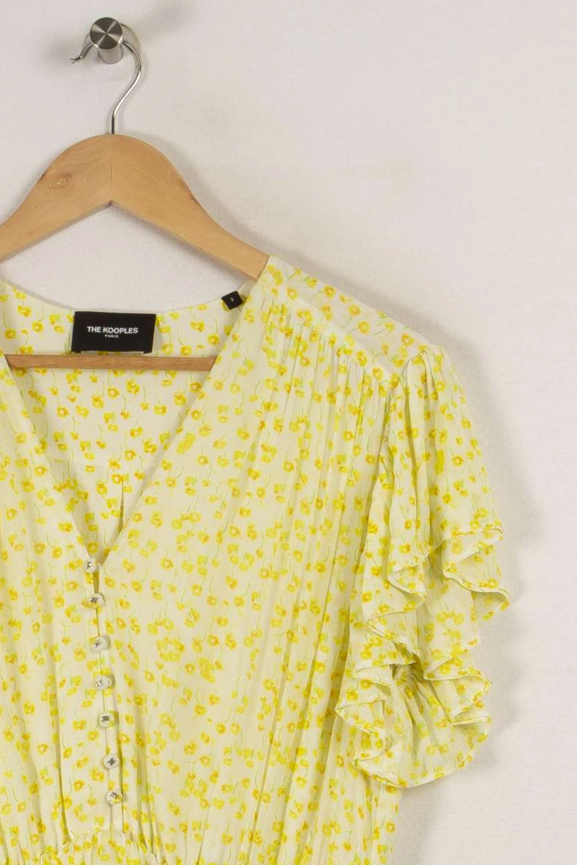 The Kooples Robes<Robe à fleurs - Taille M/38 Jaune