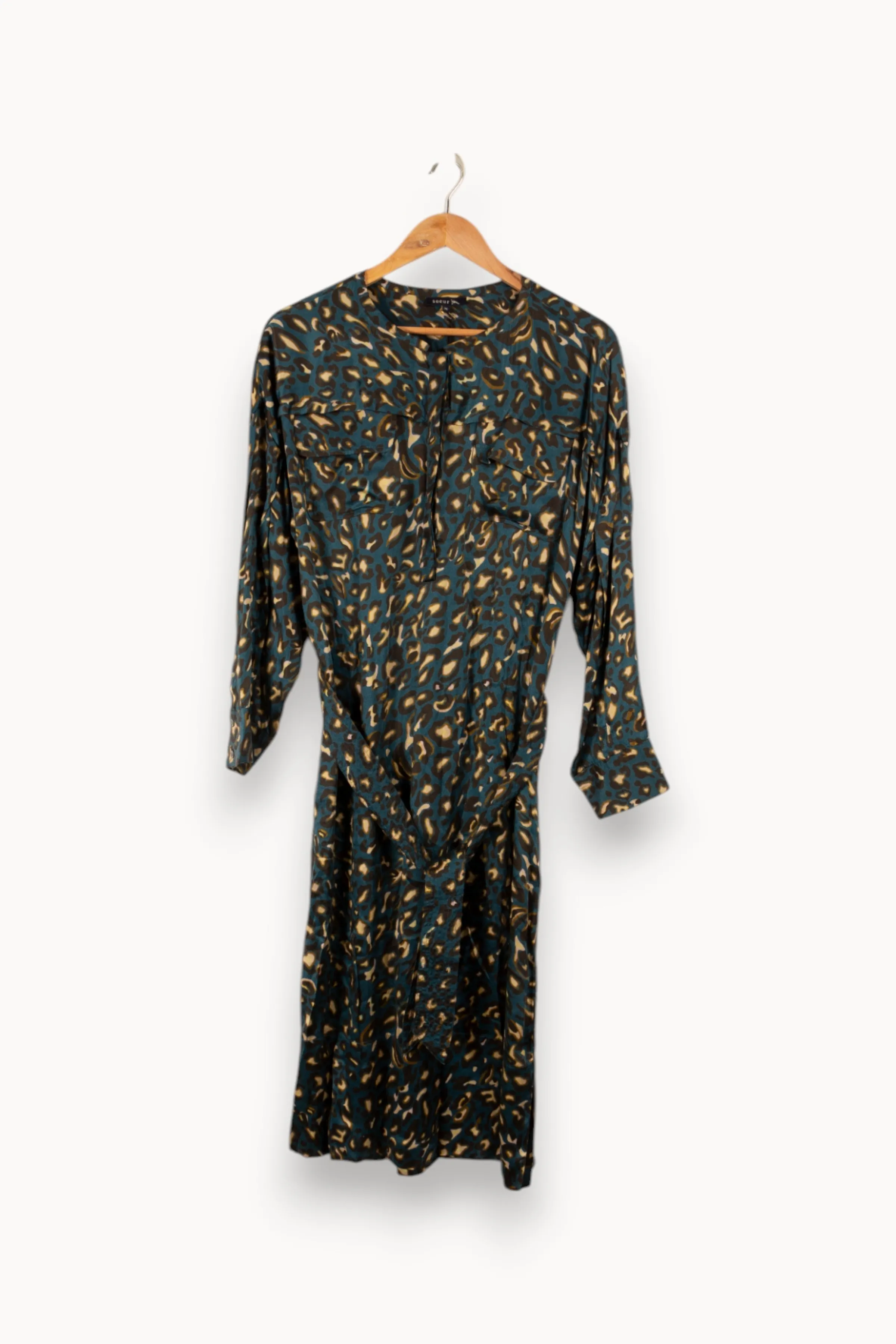 Soeur Robes<Robe longue e foncée à motifs - Taille S/36 Bleu