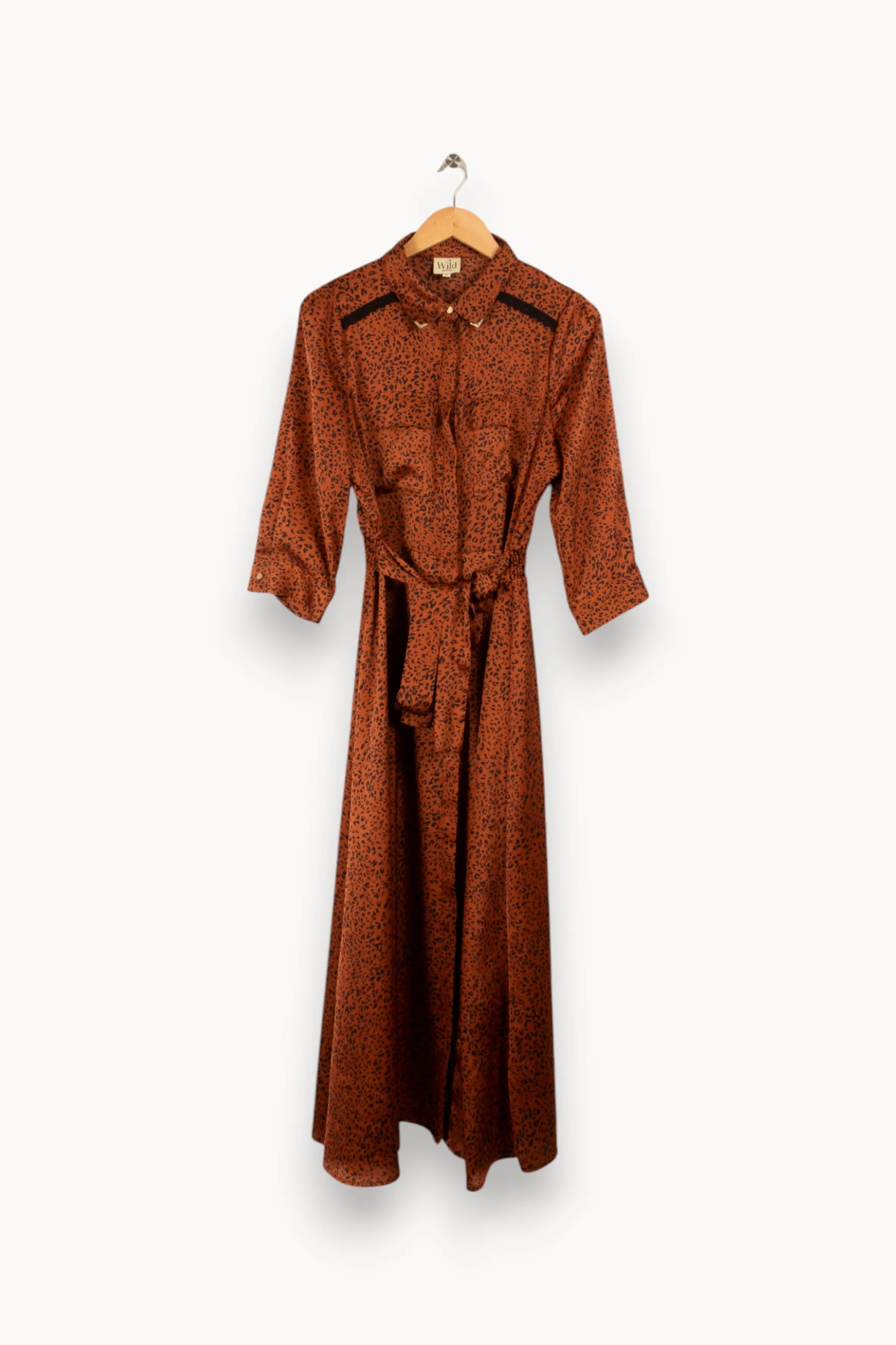 Wild Robes<Robe longue à motif léopard - Taille M/38 Marron