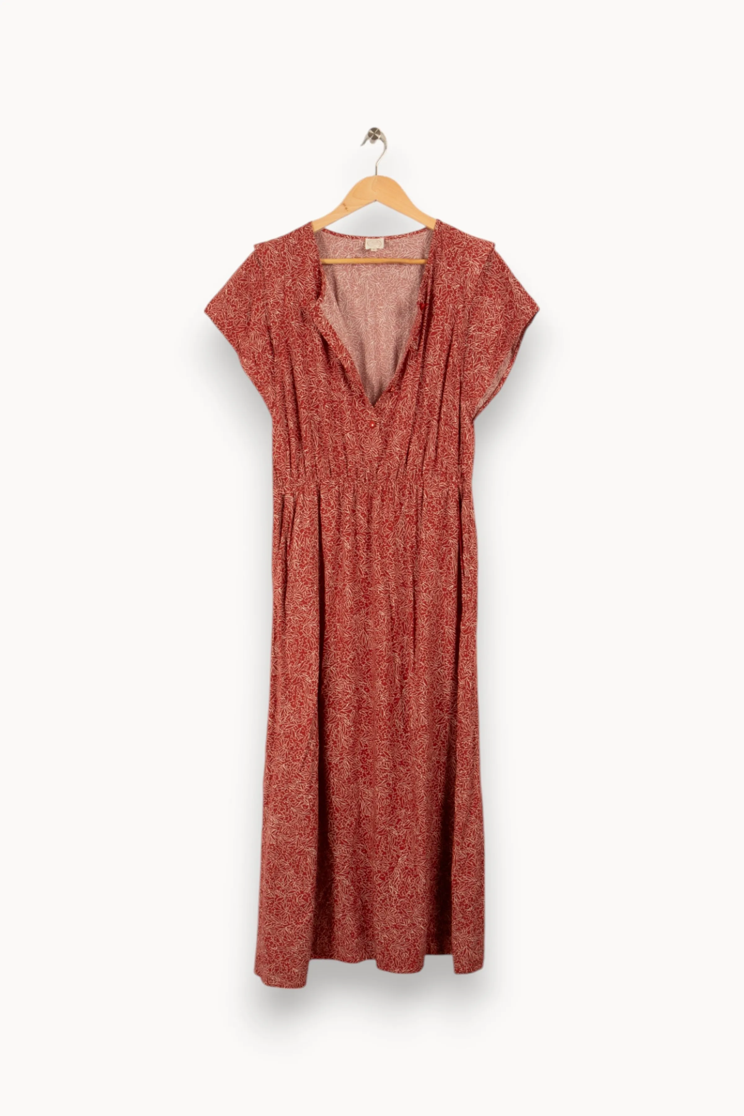 Des petits hauts Robes<Robe longue à motifs - Taille L/40 Rouge