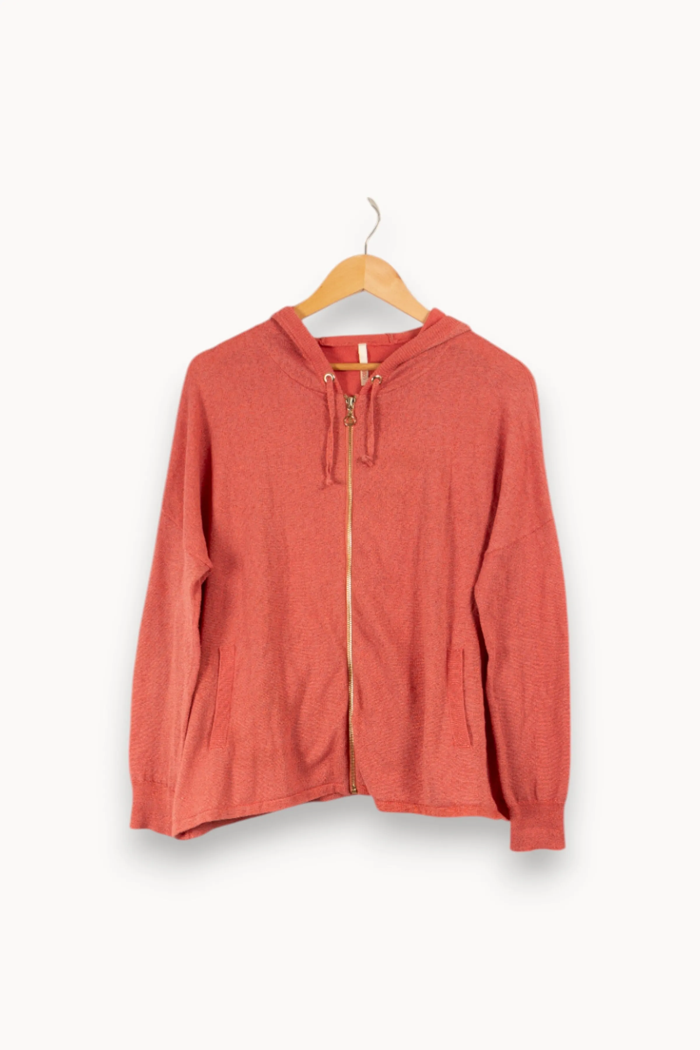 I.Code Mailles | Pulls & Cardigans<Sweat à capuche brillant - Taille M/38 Rose