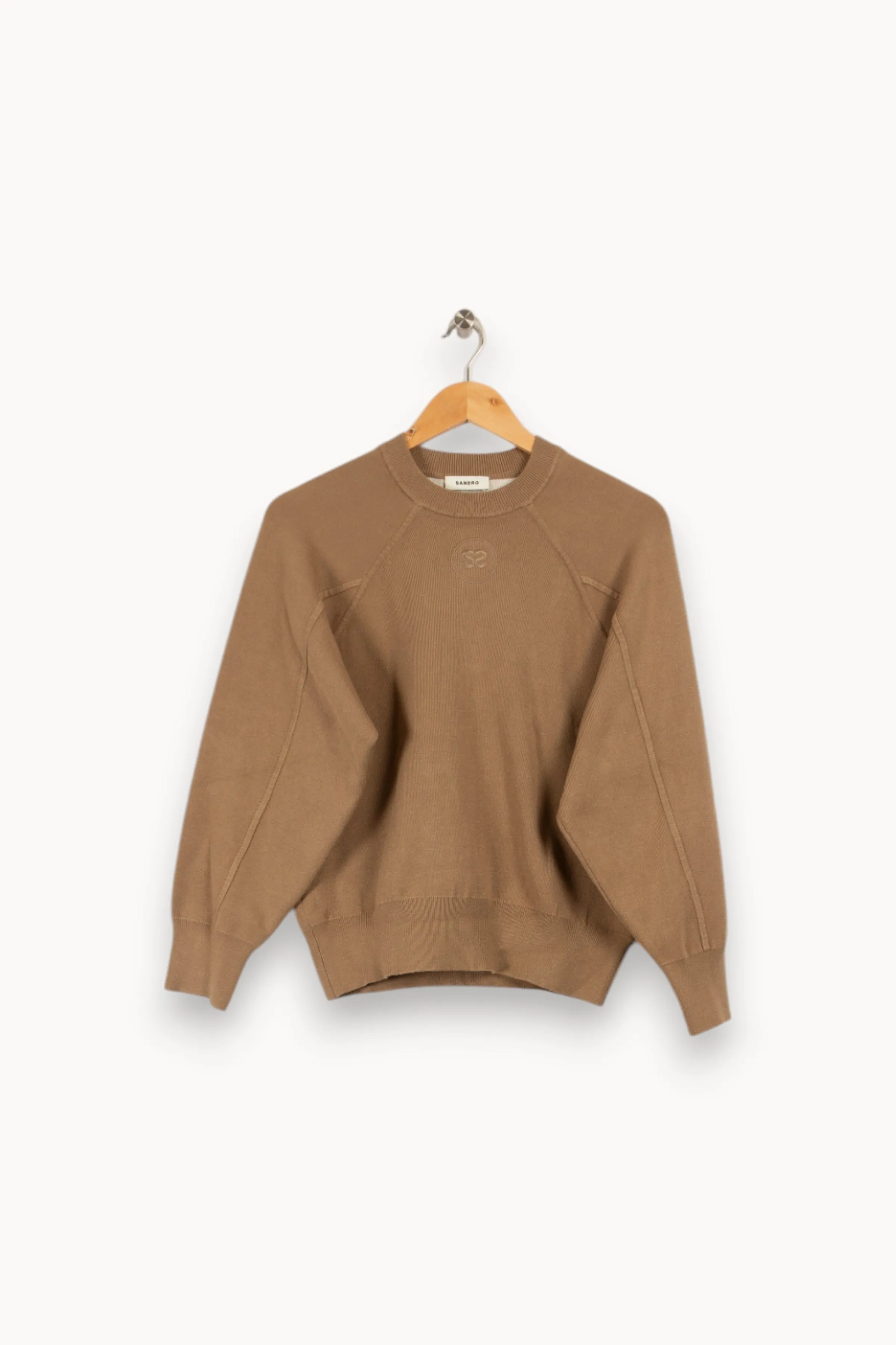 Sandro Des Pièces Pour Être Au Chaud | Mailles<Sweat foncé - Taille XS/34 Beige