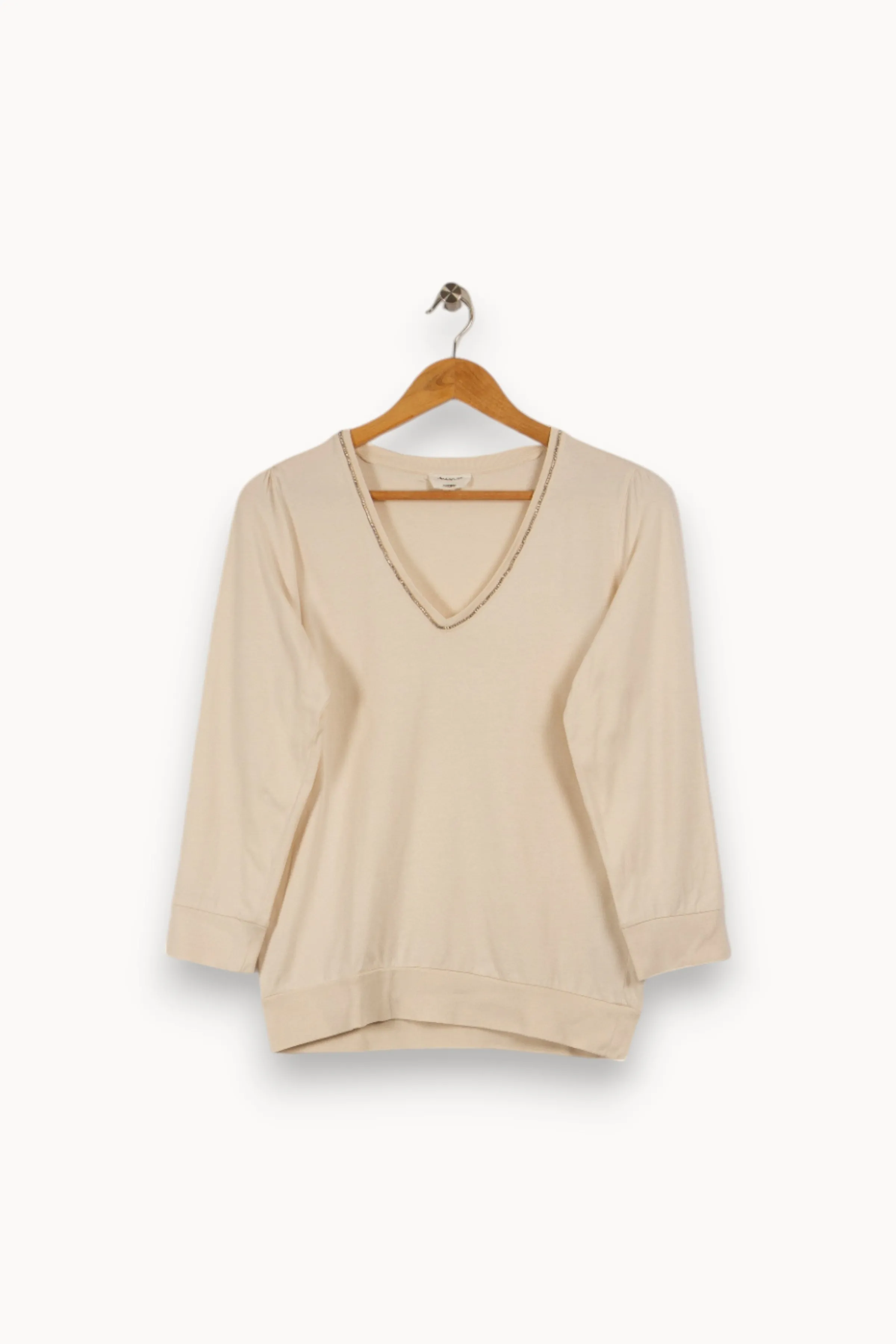 Maison 123 Des Pièces Pour Être Au Chaud | Mailles<Sweat léger beige - Taille M/38 Blanc