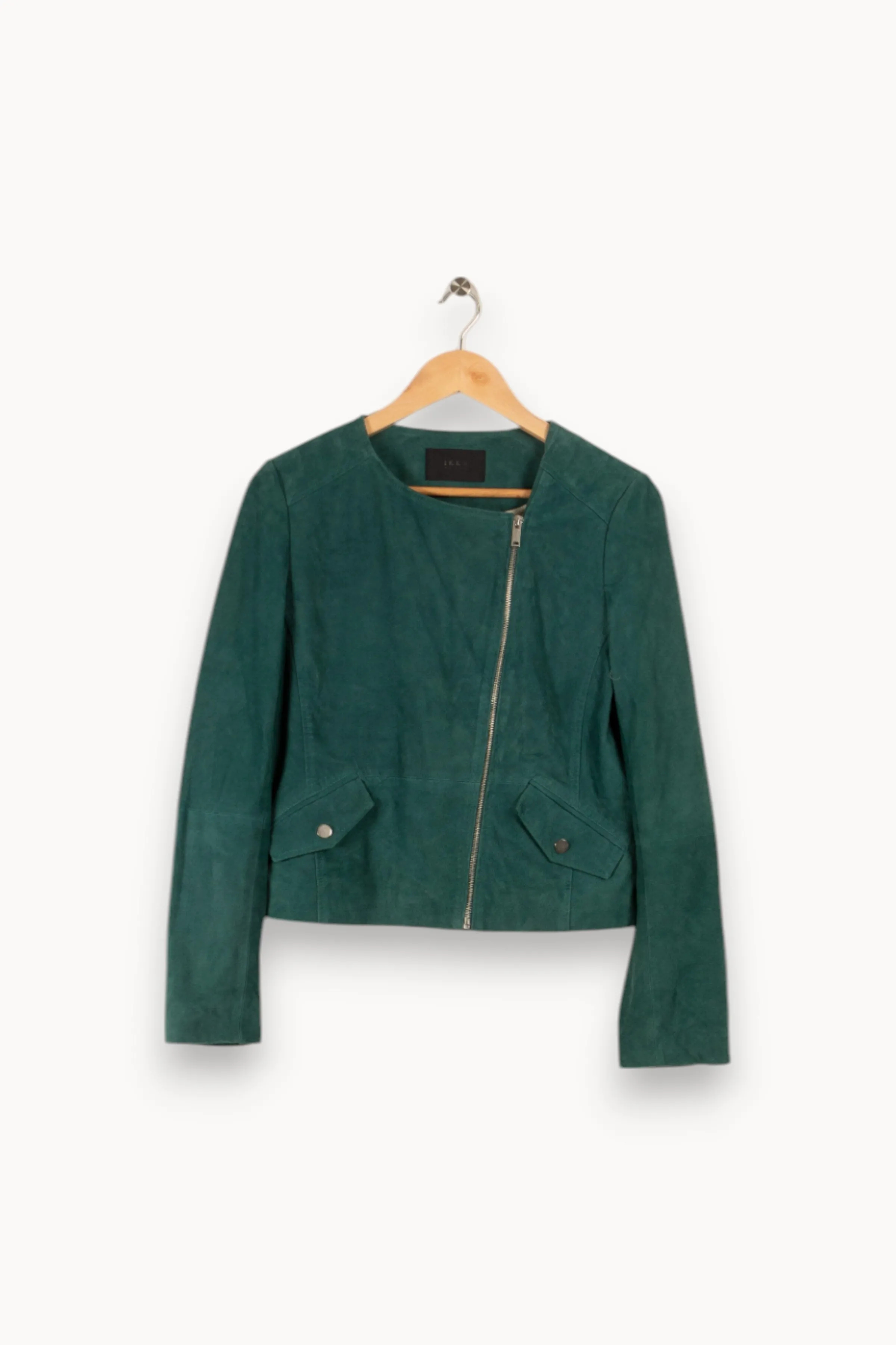 IKKS Vestes & Manteaux<Veste en cuir - Taille M/38 Vert